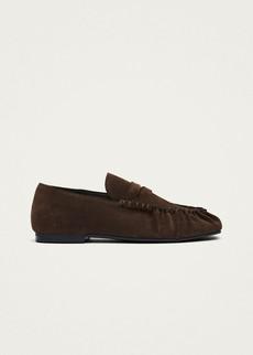 Aven Suede Brown Leather Loafers via Alohas