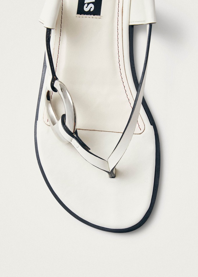 Morosia White Leather Sandals from Alohas