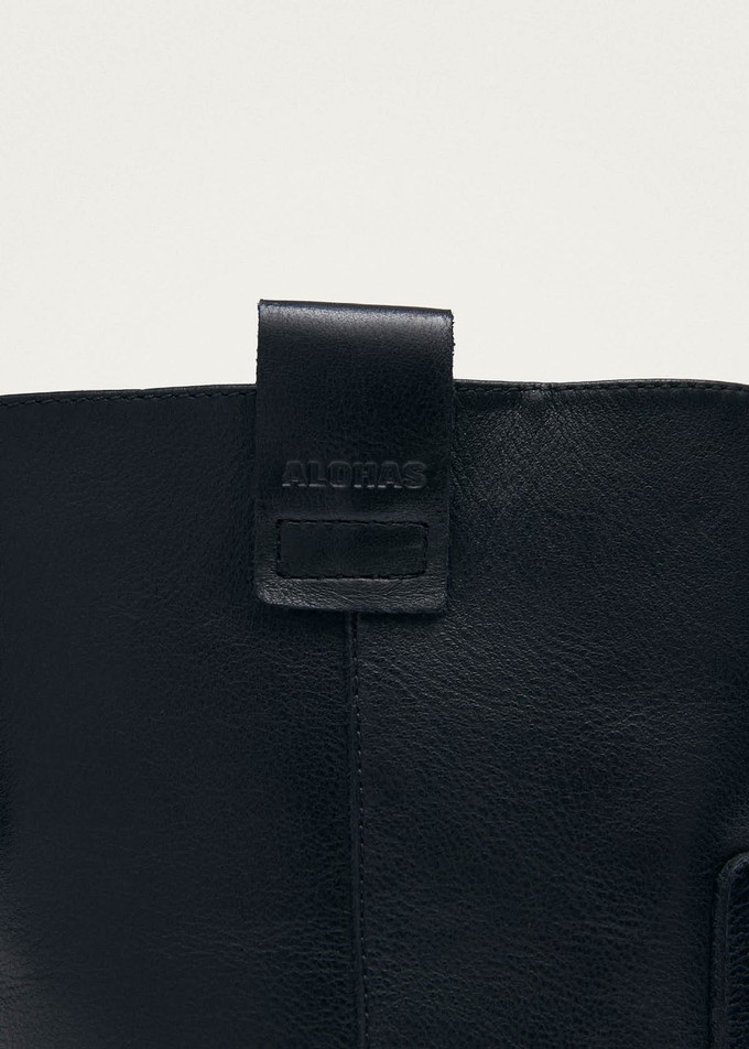 Rajan Black Leather Boots from Alohas