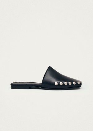 Kelly Black Leather Mules from Alohas