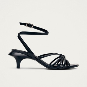 Soleia Black Leather Sandals from Alohas