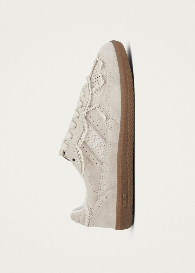 Tb.490 Crochet Cream Leather Sneakers from Alohas Tb.490 Crochet Cream Leather Sneakers from Alohas