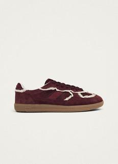 Tb.490 Crochet Burgundy Leather Sneakers via Alohas