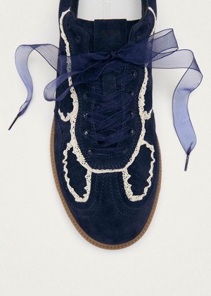 Tb.490 Crochet Navy Leather Sneakers from Alohas