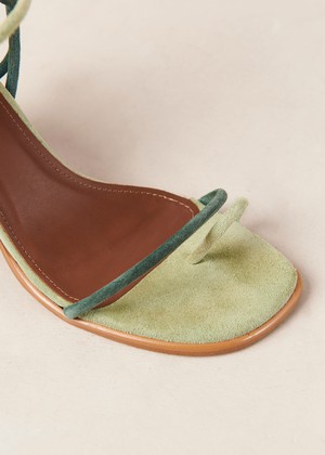 Grace Bicolor Green Leather Sandals from Alohas