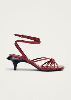 Soleia Red Leather Sandals via Alohas