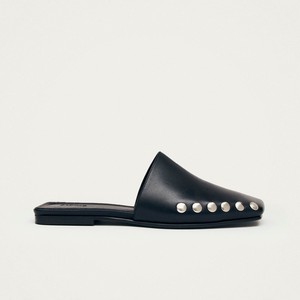 Kelly Black Leather Mules from Alohas