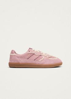 Tb.490 Crochet Pink Leather Sneakers via Alohas