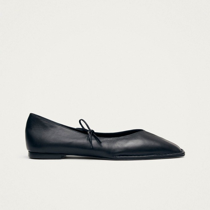 Sway Black Leather Ballet Flats from Alohas