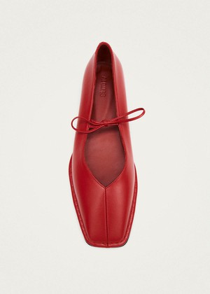 Sway Red Leather Ballet Flats from Alohas