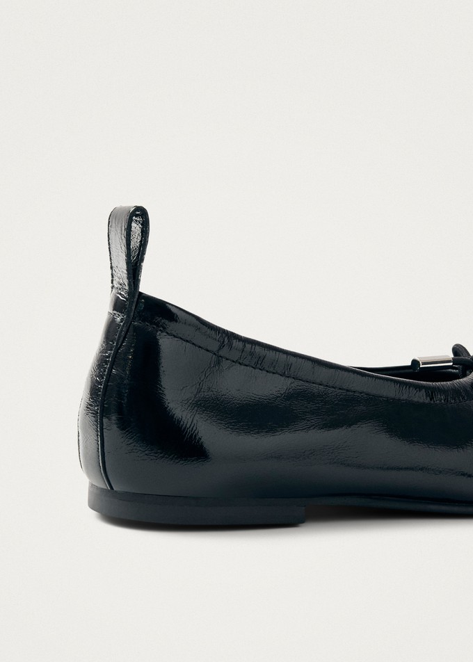 Rosalind Black Patent Leather Ballet Flats from Alohas