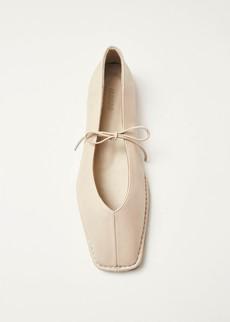 Sway Cream Leather Ballet Flats via Alohas