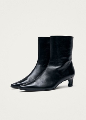 Ambar Rift Black Leather Ankle Boots from Alohas