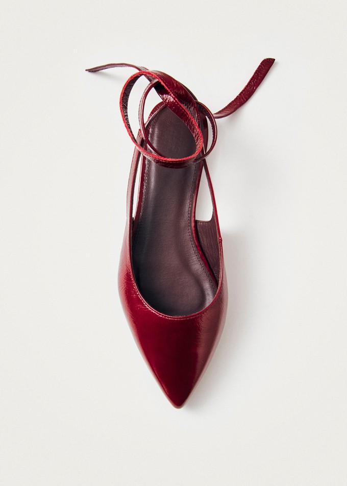 Ribbon Onix Burgundy Leather Ballet Flats from Alohas