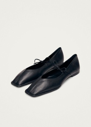 Sway Black Leather Ballet Flats from Alohas
