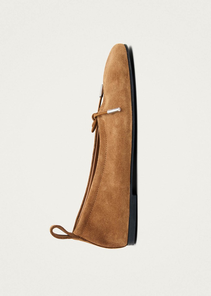 Rosalind Suede Tan Leather Ballet Flats from Alohas