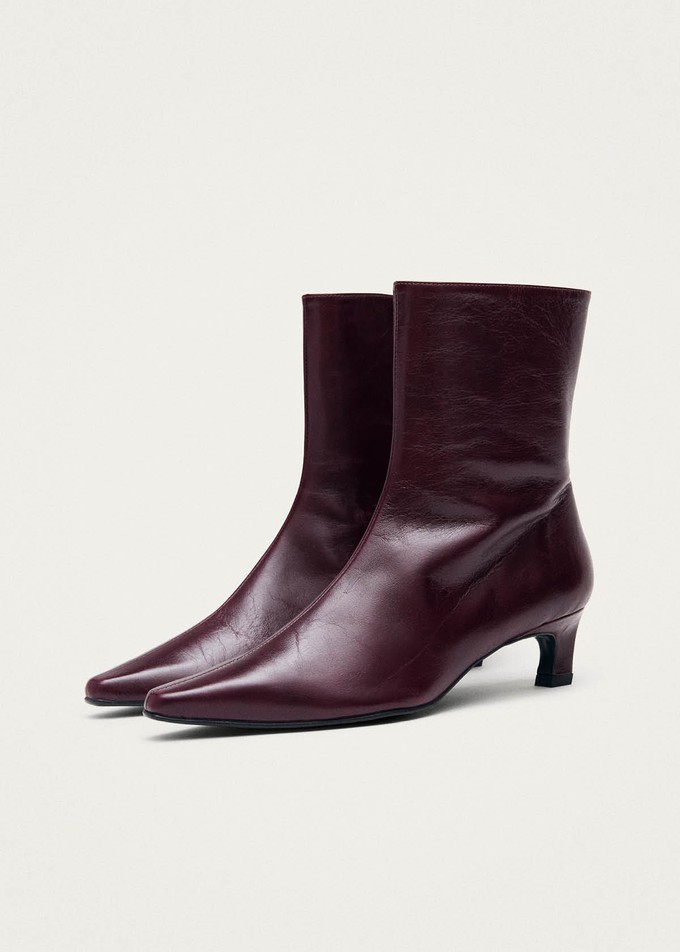 Ambar Rift Burgundy Leather Ankle Boots from Alohas