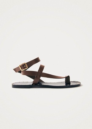 Tallula Brown Leather Sandals from Alohas