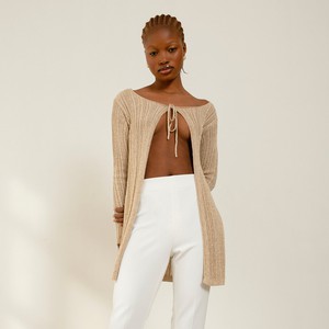 Witty Cream Tricot Cardigan from Alohas