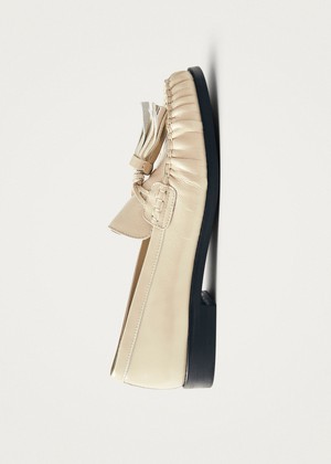 Marietta Cream Patent Leather Loafers from Alohas