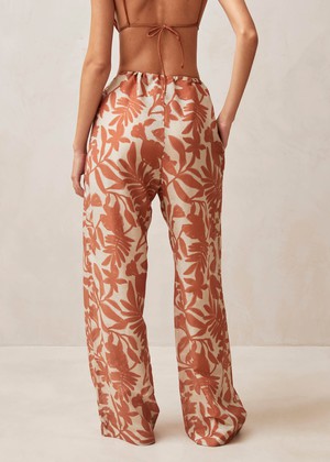 Tiki Floral Orange Pants from Alohas