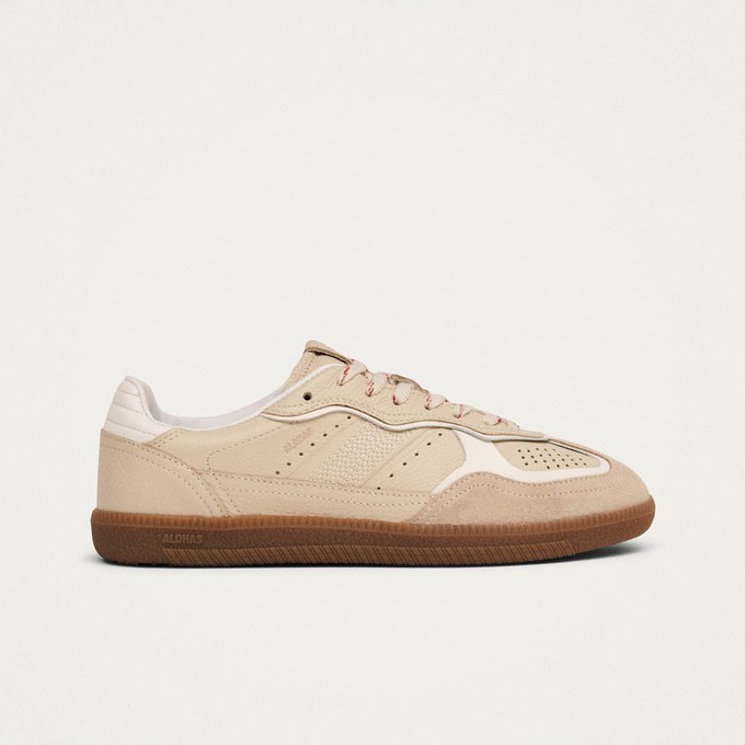 Tb.490 Rife Grain Cream Leather Sneakers from Alohas Tb.490 Rife Grain Cream Leather Sneakers from Alohas