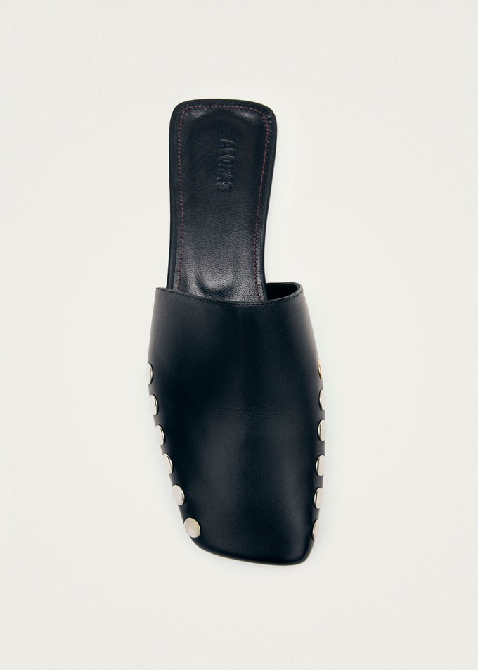 Kelly Black Leather Mules from Alohas