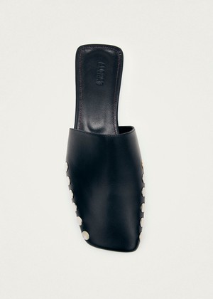 Kelly Black Leather Mules from Alohas