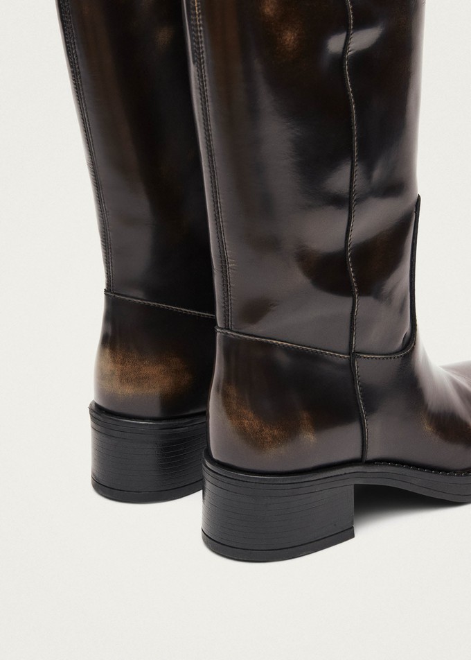 Sajan Brown Leather Boots from Alohas