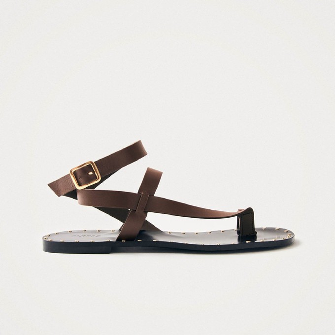 Tallula Brown Leather Sandals from Alohas