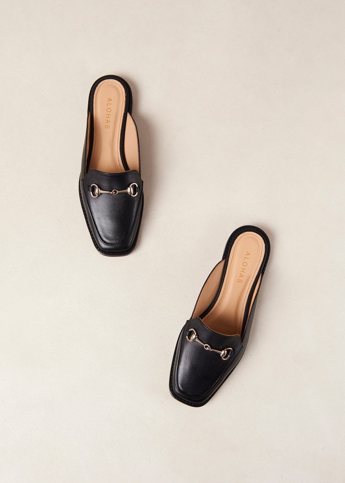 Kais Black Leather Mules from Alohas