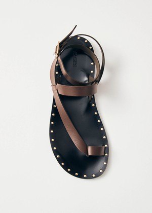 Tallula Brown Leather Sandals from Alohas