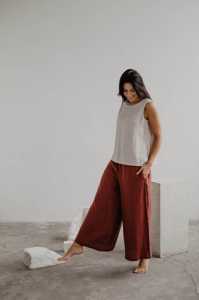 Wide linen pants ISABELLA from AmourLinen