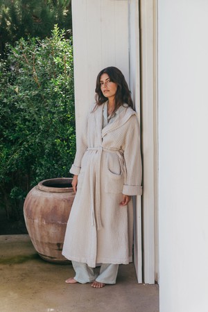 Waffle SNUGGLE linen bathrobe | ARCHIVE SALE from AmourLinen