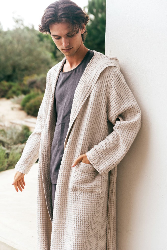 Waffle men's bathrobe | ARCHIVE SALE from AmourLinen