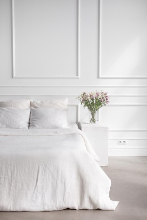 Linen duvet cover in White from AmourLinen