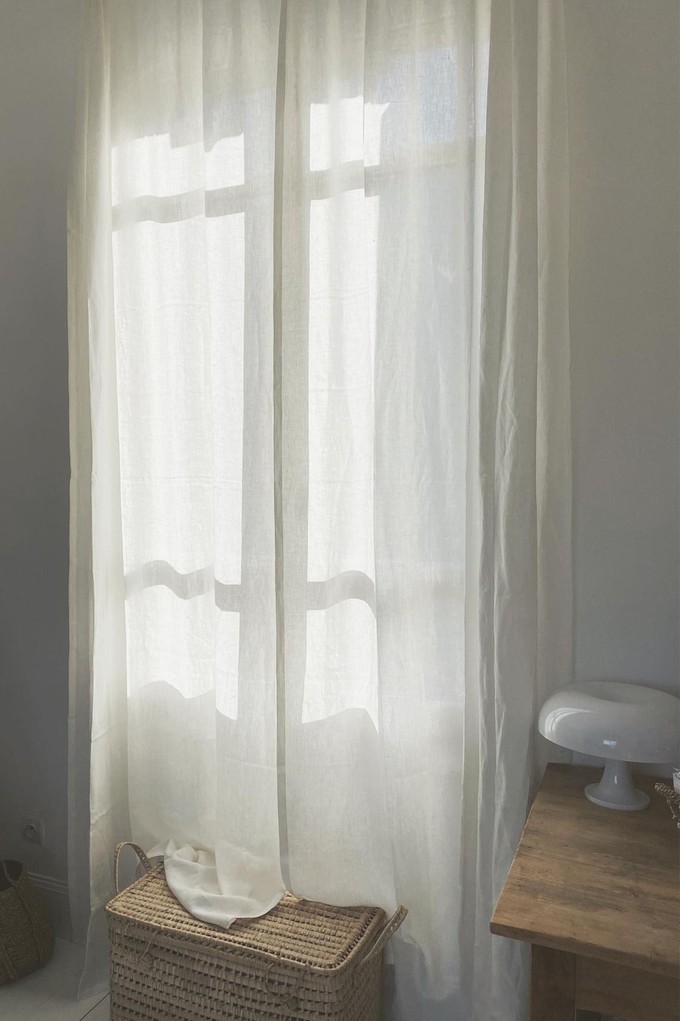 Rod pocket linen curtain from AmourLinen