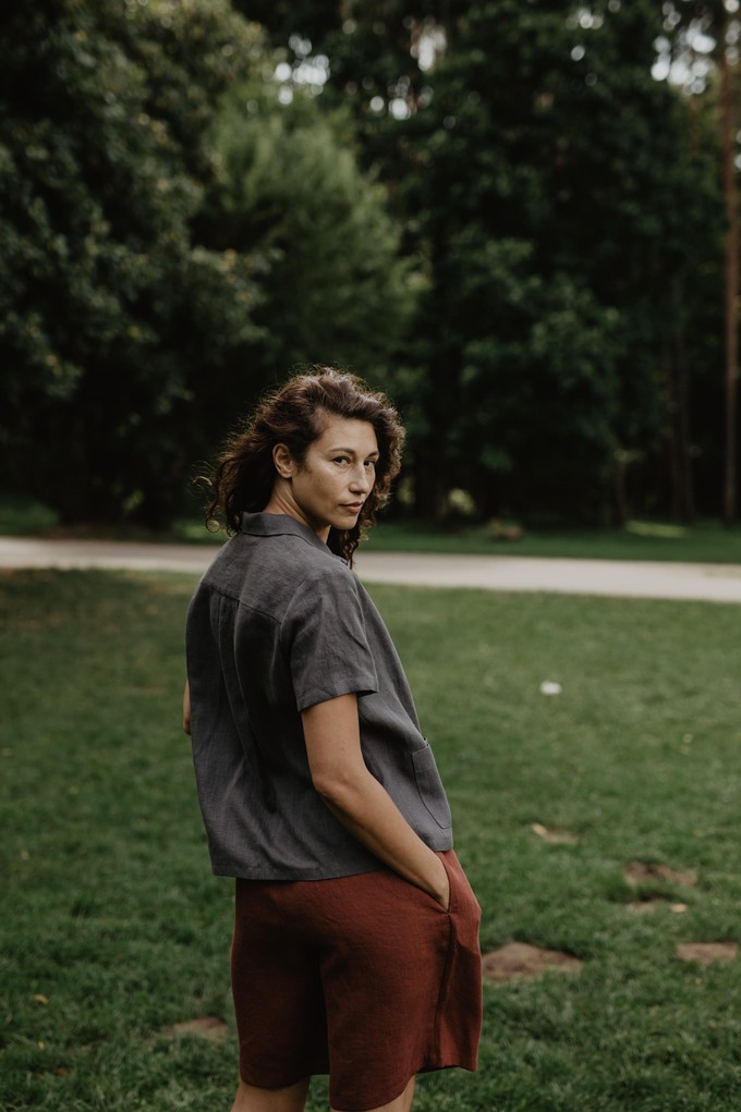 MATILDA shorts in Terracotta | sale from AmourLinen