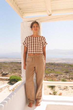 MALMO pants in Rosy Brown from AmourLinen