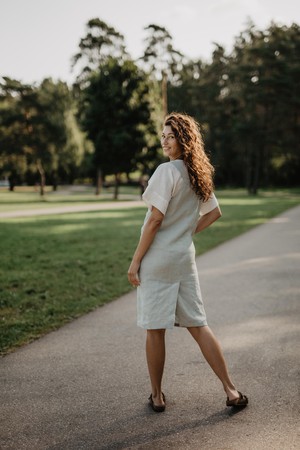 Linen apron dress JADE | ARCHIVE SALE from AmourLinen