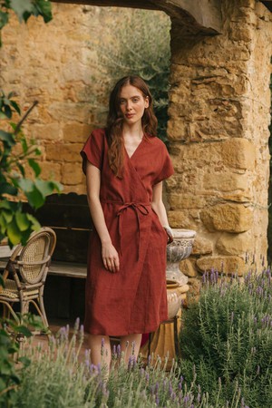 ROME Wrap Dress from AmourLinen