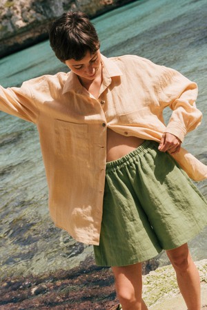 BETTY shorts in Matcha Green from AmourLinen