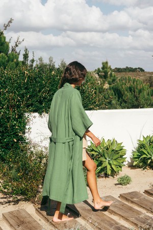 Linen bathrobe Midnight | ARCHIVE SALE from AmourLinen