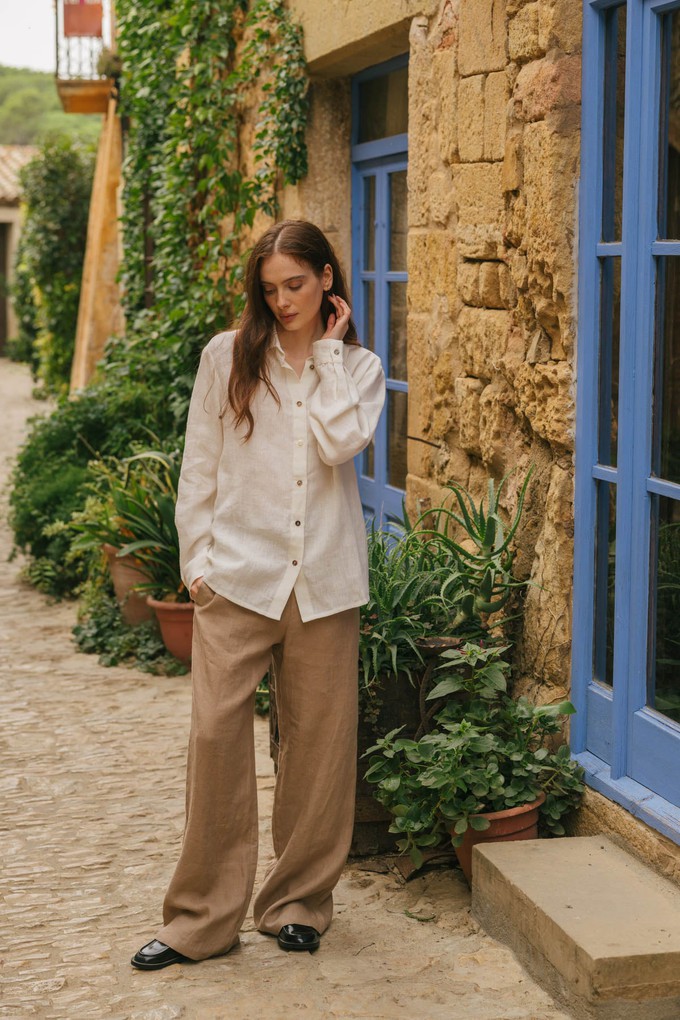 Nordkapp classic linen shirt in White from AmourLinen