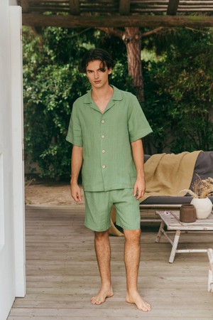 Loungewear set ASPEN in Matcha Green from AmourLinen