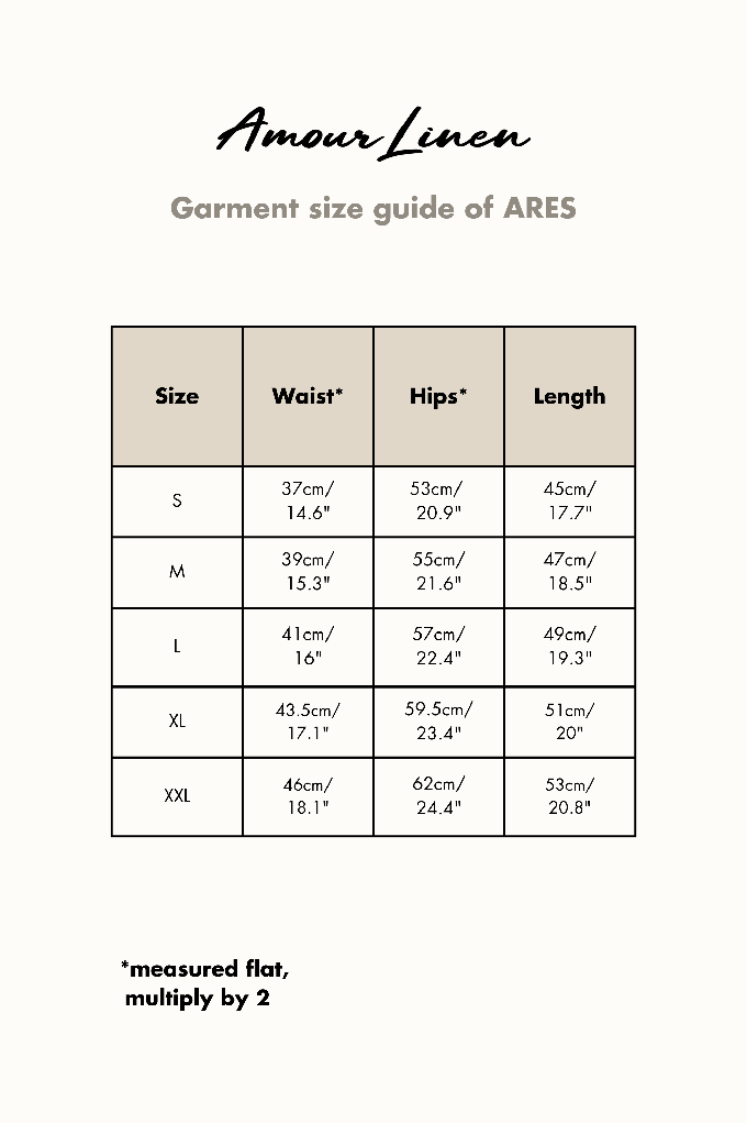 ARES shorts in Sage Green from AmourLinen