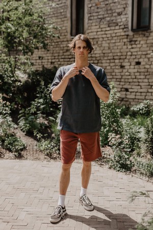 Hermes classic linen shorts in Terracotta from AmourLinen