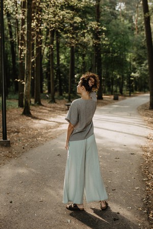 ISABELLA pants in Sage Green from AmourLinen