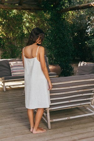 Dreamy linen night gown in White from AmourLinen
