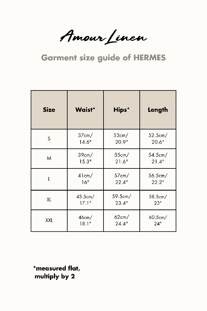 Hermes classic linen shorts in Terracotta from AmourLinen